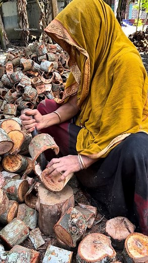 78K views · 63 reactions | Incredible Tree Bark Peeling Skill of a Woman.! #viral #foryou | Global collection | Facebook