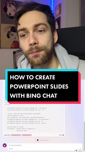 Crear diapositivas de PowerPoint con Bing y ChatGPT