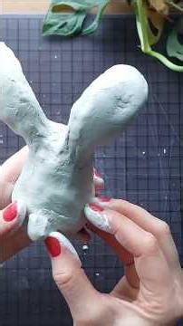 DIY Easter Bunny 🐰 Air Dry Clay #airdryclay