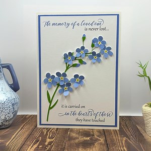 Forget-them-not - 5x7 Sympathy Condolence or Memorial Card for Loss of a Loved One - Etsy