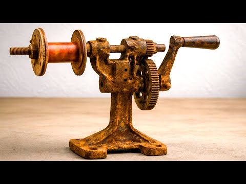 Impossible Restoration! Rusty Antique Hand-Crank Gear Mystery Tool – Any Guesses?