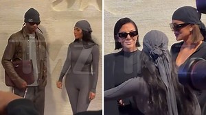 Kim Kardashian and Family Arrives at NikeSKIMS Launch Party