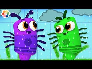Itsy Bitsy Spider - Rhyme Time with Magic Crayons | Popular Nursery Rhymes by BabyFirst