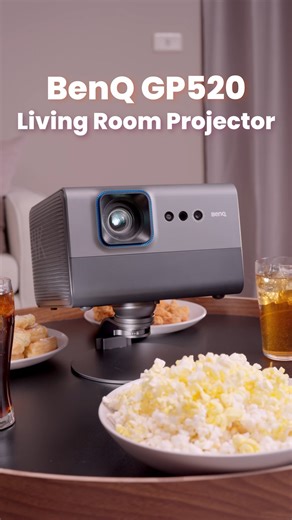 BenQ GP520: Your all-in-one 4K projector for movies, gaming & streaming. Wireless, hassle-free setup—big screen fun, no wires, no mess! Don’t wait—experience the freedom of wireless setup today! | BenQ