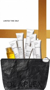 Treat yourself to a full routine to repair, cleanse, and style choose a bag. Use code HOLIDAY8 | Olaplex