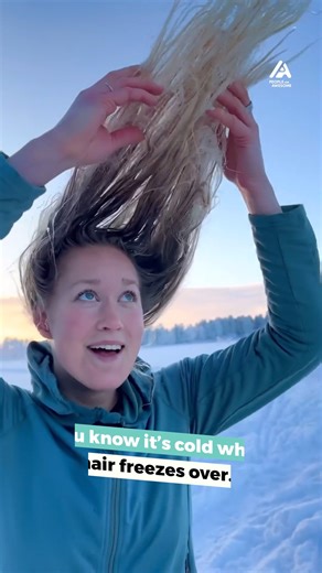 Woman Freezes Hair in Frozen Lake #frozenadventure #winterwonderland #adventureawaits #peopleareawesome | People Are Awesome