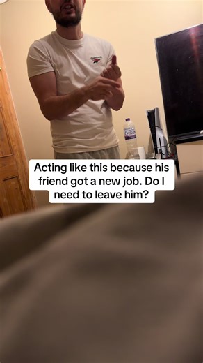 Acting like this because his friend has got a new job #boyfriend #husband #wife #couple