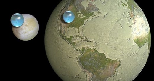 All The Water on Europa vs All The Water On Earth - Brilliant Maps