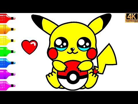 PİKACHU-ZEICHNUNG 🐣 WIE MAN POKEMON-PIKACHU EINFACH ZEICHNET 😍 🌈EINFACHE ZEICHNUNGEN