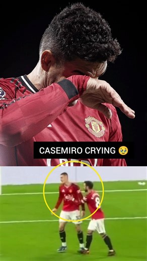 Look At Casemiro Crying After The Match Against Brentford 🥹 Bruno pushed Sesko To Celebrate His Goal