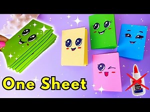 diy origami mini notebooks one sheet of paper without glue | mini stationery at home 2023