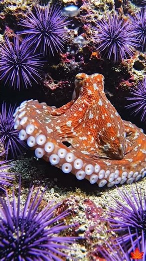 The Giant PacificOctopus is the largest octopus, famous for intelligence&colour changing.#fishworld