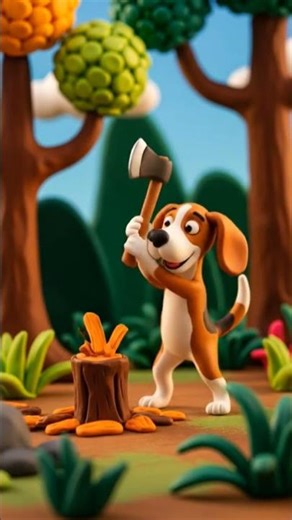 The dog is chopping wood. #cutedog #ai #wildlife