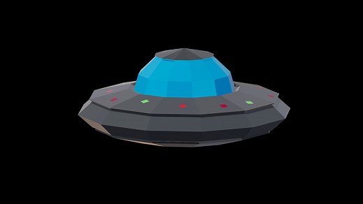 Low poly  UFO - Download Free 3D model by Polymotion (@AAV_s_models)