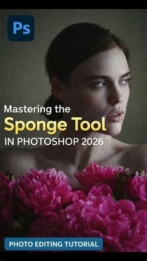 Sponge Tool in Adobe Photoshop 2026 | Control Color Intensity Like a Pro