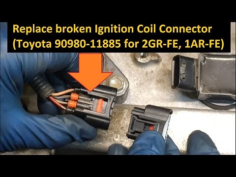 Replace Toyota Ignition Coil Connector 90980-11885, Spark Plug Wires 4-pin Connector 2GR-FE 1AR-FE