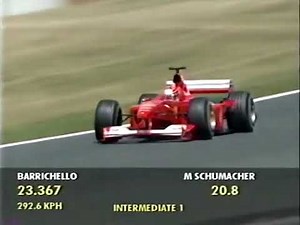 F1 – Michael Schumacher (Ferrari V10) lap in qualifying – France 2000