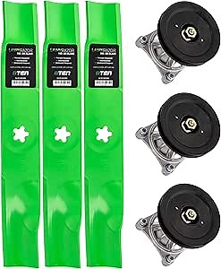 8TEN Spindle Mulching Blade Kit for AYP Husqvarna 48 inch Deck COGT22H48A DB24H48YT PDGT26H48A SP24H48YT 539113962