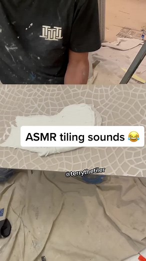 ASMR tiling sounds 😂 #fyp #asmr #tile