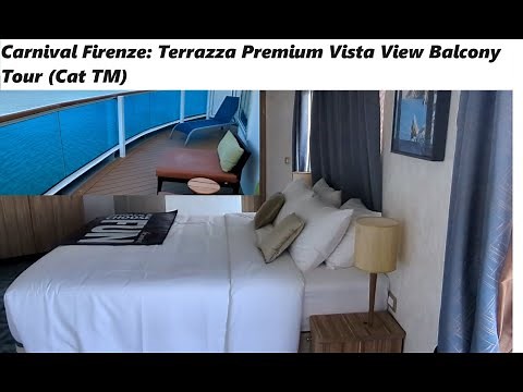 Carnival Firenze Terrazza Premium Vista View Balcony Category TM Cabin Tour April 2024