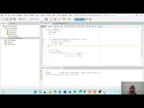 Tugas PBO1 Pertemuan3 Method Constructor, Mutator dan Accessor