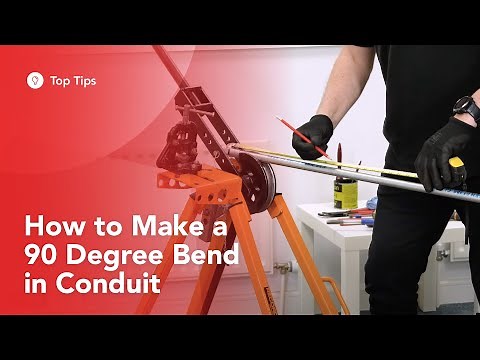 How to make a 90 degree bend in conduit demonstration