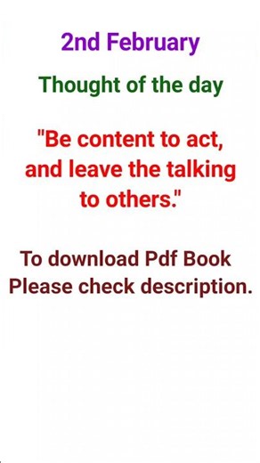 2nd February-Thought of the day-English Thought-#thoughtoftheday-#englishthoughts