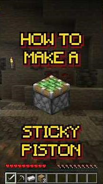 Minecraft: Sticky Piston | Push and Pull Blocks | Recipe 287