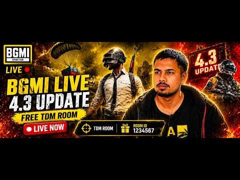 BGMI LIVE 4.3 UPDATE | FREE TDM ROOM | FREE UC GIVEAWAY | 1v1 M416 vs SNIPER | BONUS PASS REWARDS
