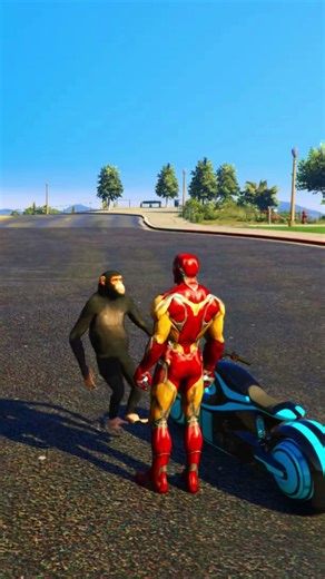 GTA V : ALIEN TRANSFORM SPIDER-MAN INTO A MONKEY IN GTA 5 ! #shorts #viral #gta #gta5