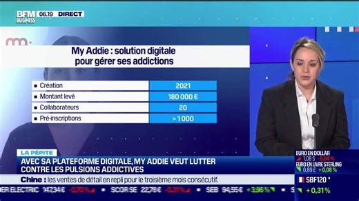 La pépite : Avec sa plateforme digitale, My Addie veut lutter contre lespulsions addictives, par Julien Khaski - 17/01