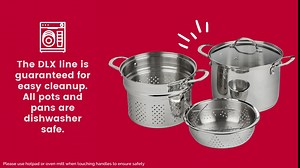 Swiss Diamond 3-in-1 Stainless Steel Cookware Set – 7.6 Quart Stock/Cooking/Pasta Pot with Strainer, Vegetable Steamer Basket, & Lid – Oven- & Dishwasher-Safe with Stay-Cool Handles
