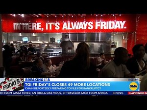 TGI Fridays abruptly closes dozens more locations as a reported bankruptcy nears