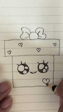 Gift Box #drawing #art#shortvideo #drawcutethings