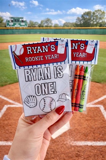 Personalized Baseball Birthday Coloring Packs Party Favors, Goodie Bag Favors, Rookie of the Year Baseball Party, Baseball Party Favors - Etsy