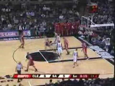 LeBron James Dunks on Tim Duncan