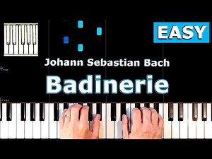 Bach - Badinerie - BWV 1067 - Piano Tutorial EASY
