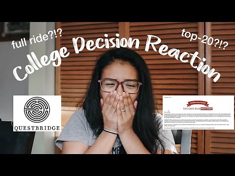 college decision reaction 2020!!! | questbridge match