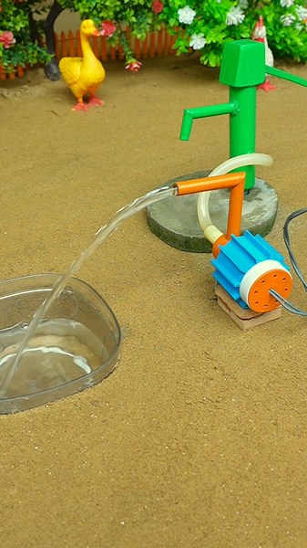 Mini hand pump project water with supply motor drinks buffalo duck for farm #waterpump #shorts #751