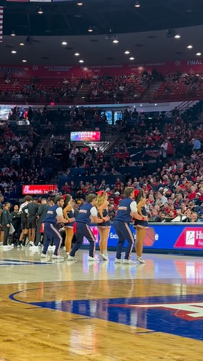 Currently: late night hoops 🏀✨ #arizonacheerleading #beardown | The University of Arizona Cheerleaders and Mascots