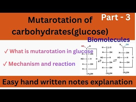 Mutarotation of carbohydrates | mutarotation of glucose | class 11,12,BSc | organic chemistry |