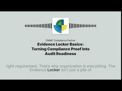 cmmcDIRECTED Evidence Locker Basics Turning Compliance Proof Into Audit Readiness