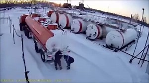 workers attempt to  defreeze valve of fuel tank went wrong.
