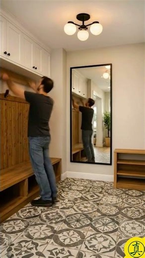 Warm & Welcoming Entryway Satisfying Renovation Timelapse #EntrywayMakeover #Satisfying