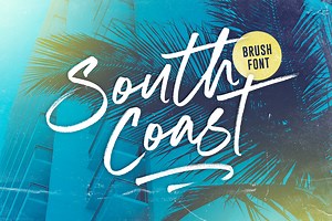 South Coast Brush Font, a Script Font by Sam Parrett