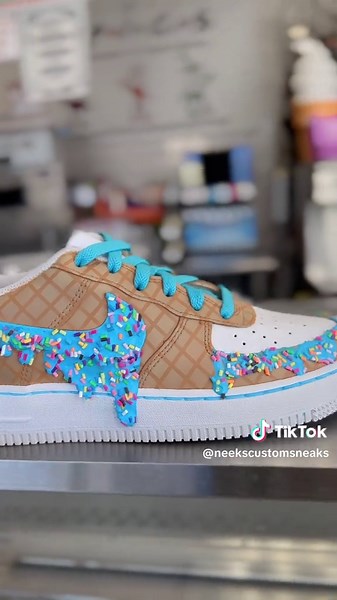 Exciting Ice Cream-Themed Custom Sneakers