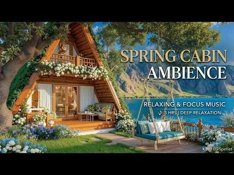 Spring Ambience ~ Soft Piano Music & Bird Chirping Piano ~ Lakeside Porch Ambience 2026