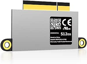 INDMEM NVMe PCle SSD 512GB 3D TLC Flash Hard Drive with Tools for Upgrade 2016 2017 13" MacBook PRO A1708（EMC 2978/3164 Non-Touch Bar Models(Late 2016-Mid 2017 Year)