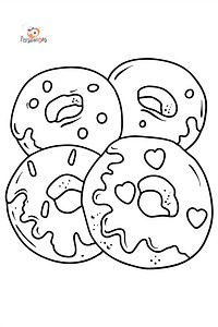 Donuts coloring page ♥ Online, and Printable for Free!