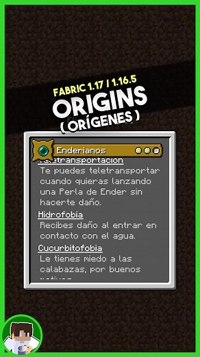 Un Vistazo a ORIGINS para Minecraft Java 1.17 / 1.16.5